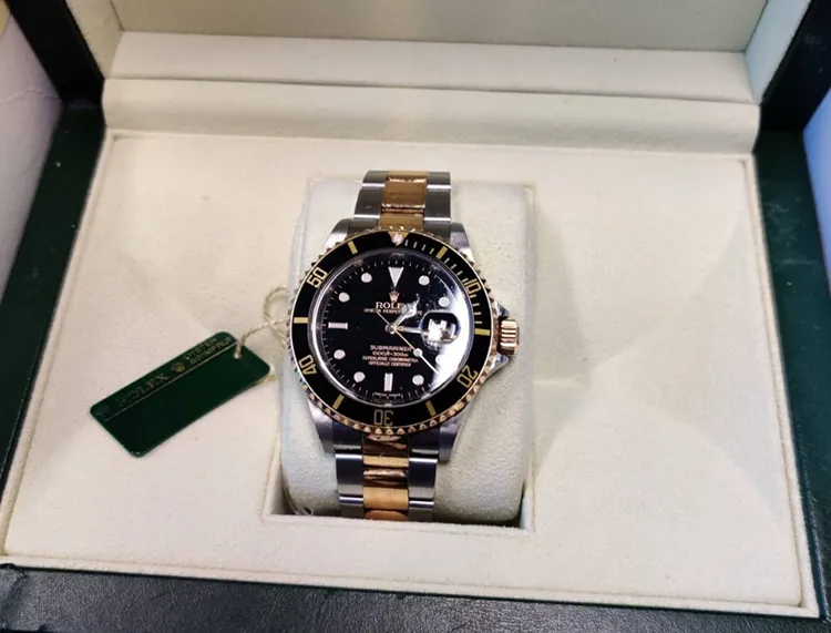 Rolex watch in case