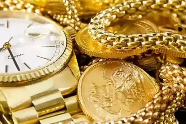 Collection of Gold Jewelry Coins and Watch